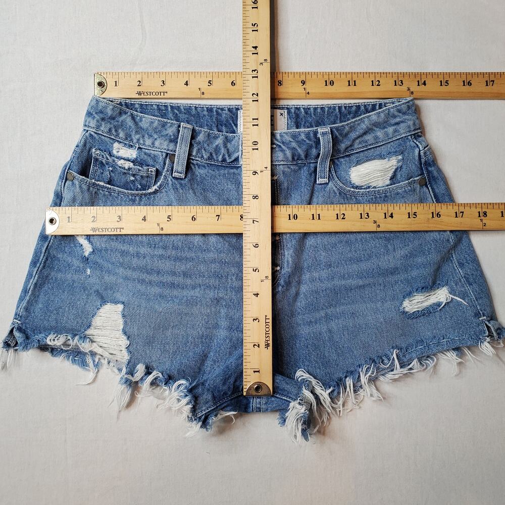 Paige Women's Size 28 Margot Denim Cutoff Jean Shorts High Rise Blue - Picture 6 of 7
